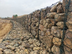 Lưới Gabion hình lục giác Lưới xoắn đôi Sợi thép lồng Gabion giỏ để bảo vệ độ dốc