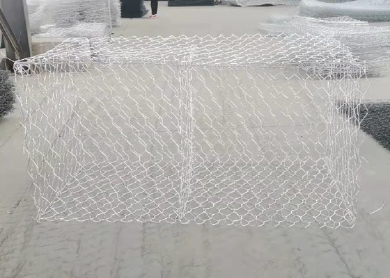 Lưới sợi galvanized Gabion giỏ 60mm * 80mm mở cửa để kiểm soát lũ lụt