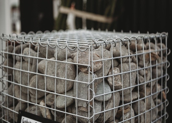Lớp phủ Pvc Dây kẽm hàn Gabions để trang trí sân trong nhà
