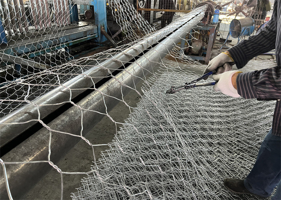 1m-2m chiều rộng hộp Gabion galvanized 80x100mm kích thước lưới