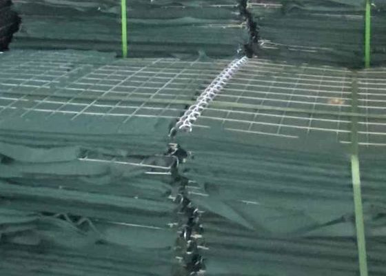 Các hàng rào cát quân sự hạng nặng với dây lưới 4,0mm Galfan phủ lớp kết thúc kết nối bao gồm