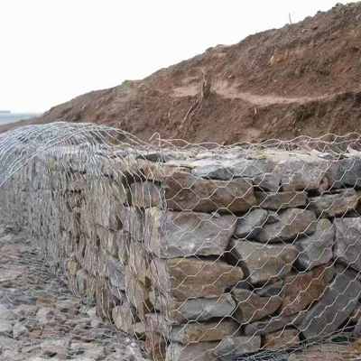 Giỏ Gabion tường giữ - Heksagonal lưới thép kẽm hộp dây để ổn định