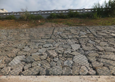 Kiểm soát xói mòn Nệm Gabion / Lưới dệt Gabions Pvc tráng