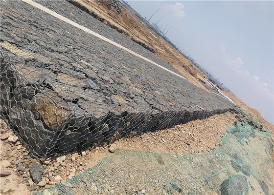 Giỏ Gabion kim loại hình lục giác 80x100mm Double Twisted Dệt Galfan tráng 2x1x1m