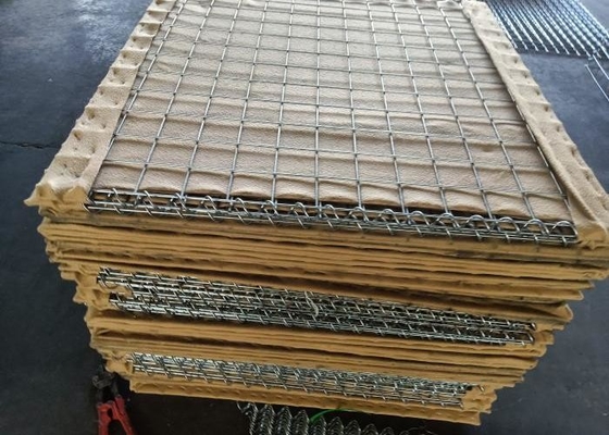 Vải Geotextile Trọng lượng 300g / m2 Cát pháo đài lỗ tường Kích thước 76.2x76.2mm Độ bền cao