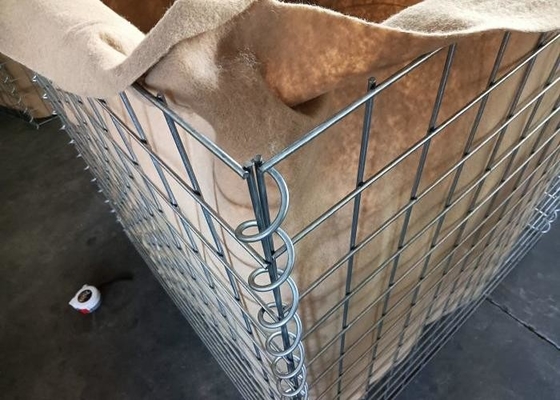 Tan Beige Màu chắn quân sự Gỏi gấp tường giỏ loại cát Gabion