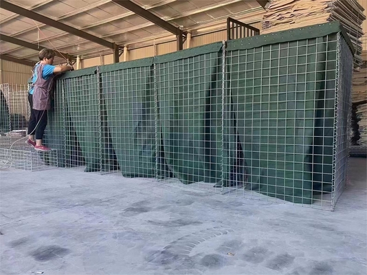 Tinh thiếc phủ kẽm loại tường phòng thủ hàn loại rào cản phòng thủ cho tường cát quân sự hoặc kiểm soát lũ lụt
