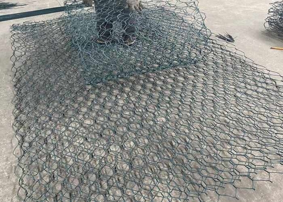 Galfan High Tension 60x80mm 2.4mm Lưới dây Gabion để bảo vệ dòng sông