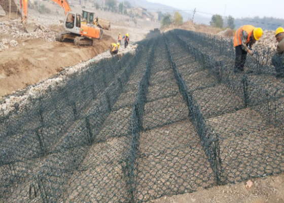 Tường chắn Giỏ Gabion kim loại thân thiện với môi trường Dây 3.0mm mạ kẽm 120g