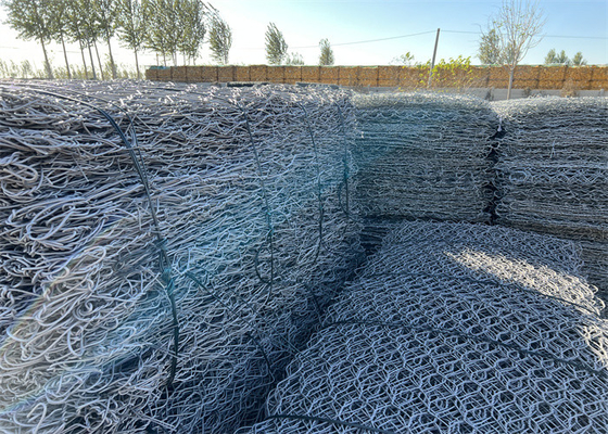 80mm*100mm Mental 4mm Gabion Baskets Solutions Mesh Opening Bv Chứng nhận