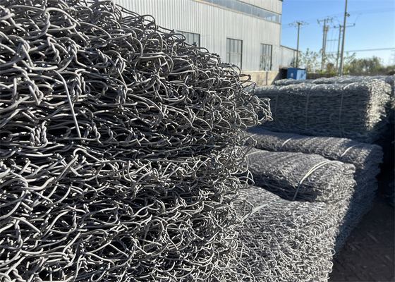 Ống kim loại galvanized Gabion nệm Với 220-240g/m2 Zinc phủ