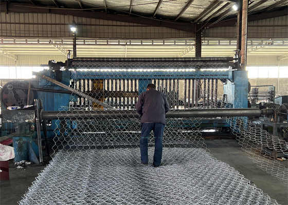 PVC ốp thép kẽm lưới dây sáu góc hộp Gabion với kích thước lồng tùy chỉnh