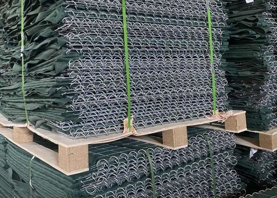Các hàng rào cát quân sự hạng nặng với dây lưới 4,0mm Galfan phủ lớp kết thúc kết nối bao gồm