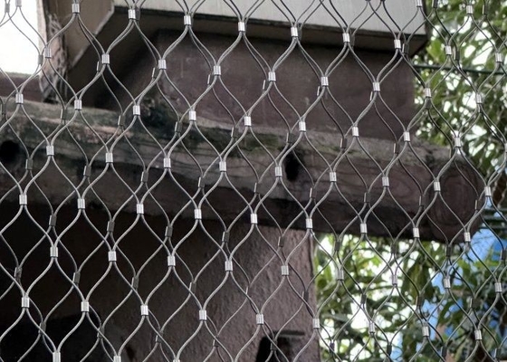 Rhomboid Hole Rockfall Prevention Netting với kết nối sắt cho vườn thú