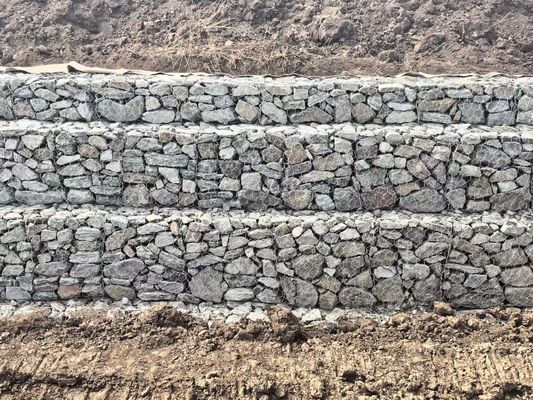 Ban lụt hoặc Guide Bank Gabion Mesh với đường kính dây 2.0mm-4.0mm