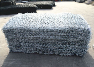 2x1x0.5m Thép kẽm Sợi hình lục giác Gabion Mesh 100x120mm 230g/m2