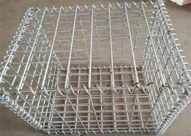 Màu bạc hàn dây lưới Gabions Nệm hình vuông / tròn