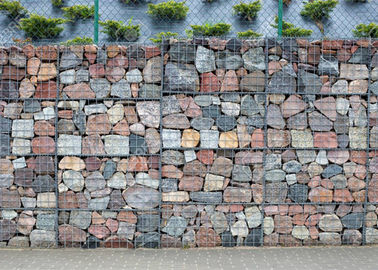 Màu bạc hàn dây lưới Gabions Nệm hình vuông / tròn
