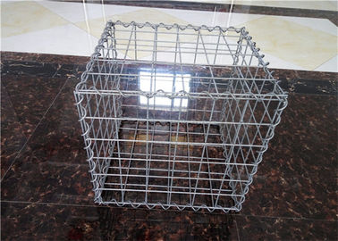 Màu bạc trang trí giỏ Gabion / Lồng đá mạ kẽm