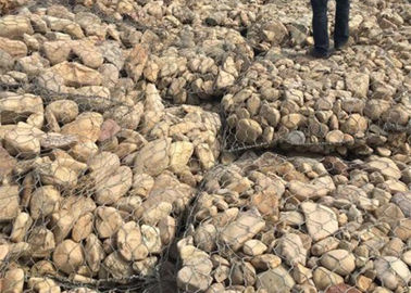 Bảo vệ Lũ lồng Gabion lũ lụt / Lồng đá Gabion phủ Pvc