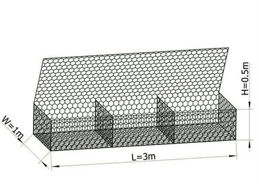 Chuỗi đường kính 0,9m hộp Gabion nhựa cho sân / trang trí với bề mặt phủ PVC