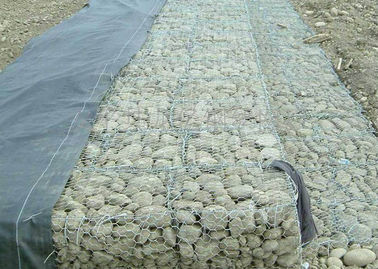 Kiểm soát xói mòn Nệm Gabion / Lưới dệt Gabions Pvc tráng