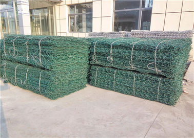 80mmx100mm kích thước lưới PVC phủ Hot Dip Galvanized Gabion Cages cho xây dựng vững chắc