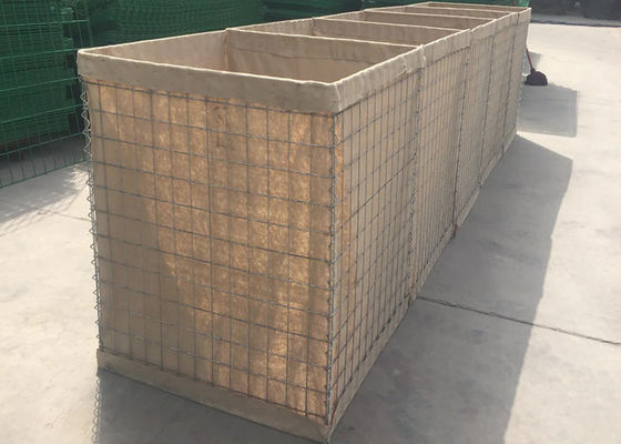 Cát lấp đầy hàng rào phòng thủ quân sự hiện đại với Geotextile màu nâu, ISO vượt qua