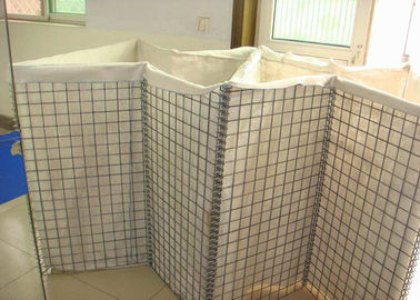 Màu nâu hàn Gabion tường pháo đài hoặc quân đội phòng thủ với dây Galfan