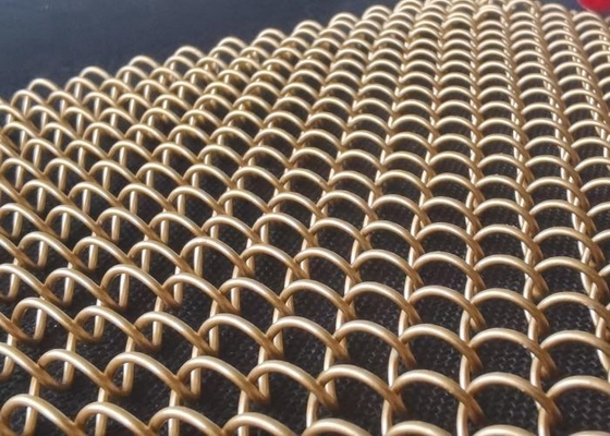 Baking Varnish Lưới dây trang trí Rèm cuộn kim loại màu bạc sáng bóng