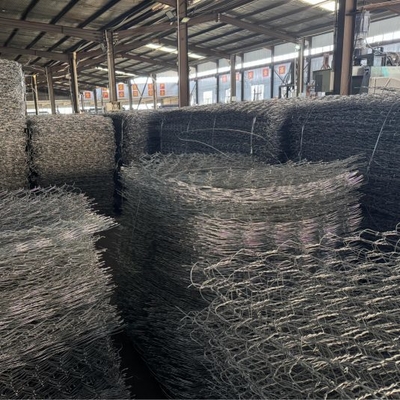 Thùng Gabion mạ galvanized 2x1x1m Double Twisted Steel Mesh 2.7mm Sợi