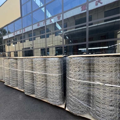 Galvanized Gabion Wire Mesh Rolls 80x100 Size lỗ 2.70mm đường kính dây